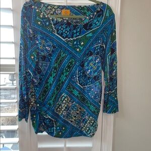 Ruby Rd. Multicolor Geometric Women's Blouse